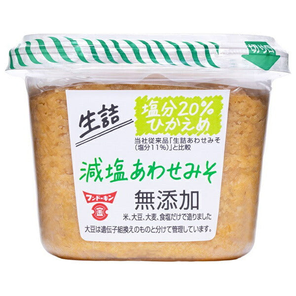 Fundokin Namazuke Reduced Sodium Awase Miso, No Additives, 500g x 6 Packs [Ships from Japan] 