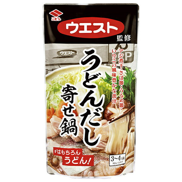 ニビシ醤油 ウエスト監修 うどんだし 寄せ鍋 720g×10袋入【日本出荷】