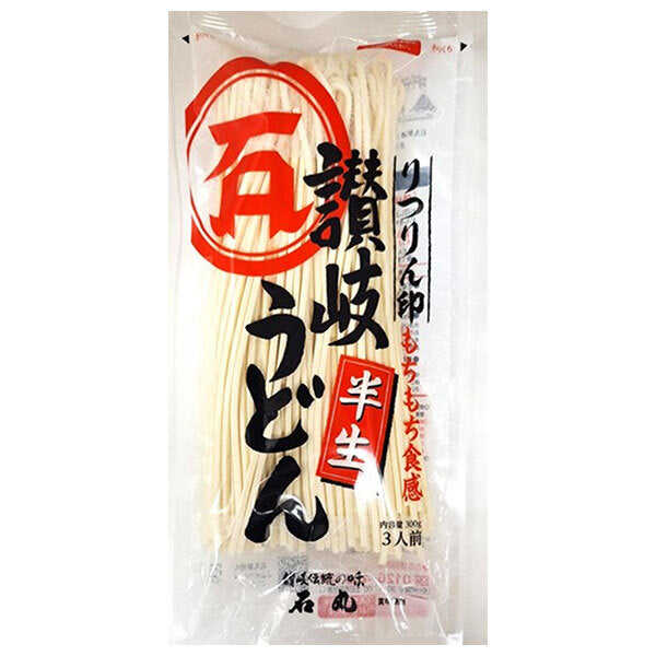 石丸製麺 半生 りつりん印 讃岐うどん 300g×10袋入【日本出荷】