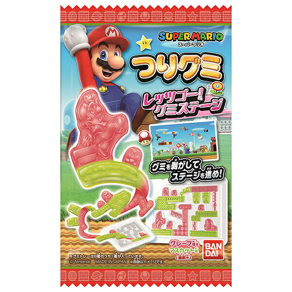 Bandai Tsurigumi Super Mario Let's Go! Gummy Stage 14g x 10 bags [Shipped in Japan]