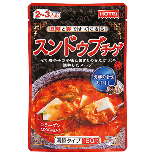 ホテイフーズ スンドゥプチゲ 濃縮タイプ 160g×32(8×4)袋入【日本出荷】