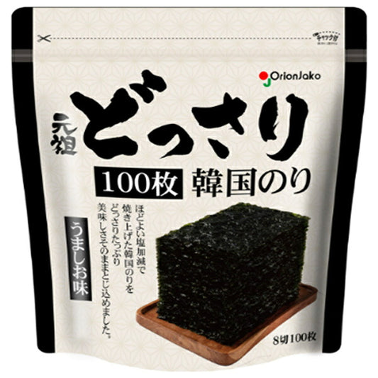 Orion Jacko, Korean seaweed, delicious flavor, 8 slices, 100 pieces x 6 bags [shipped in Japan]