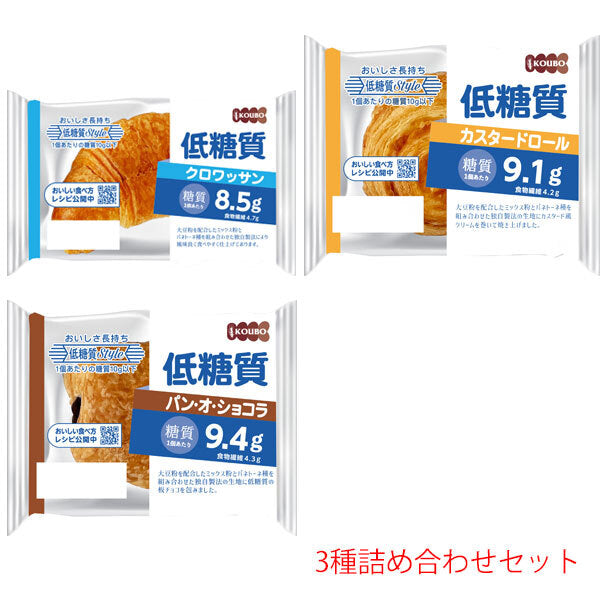 パネックス KOUBO 低糖質3種詰め合わせセット 12個入【日本出荷】