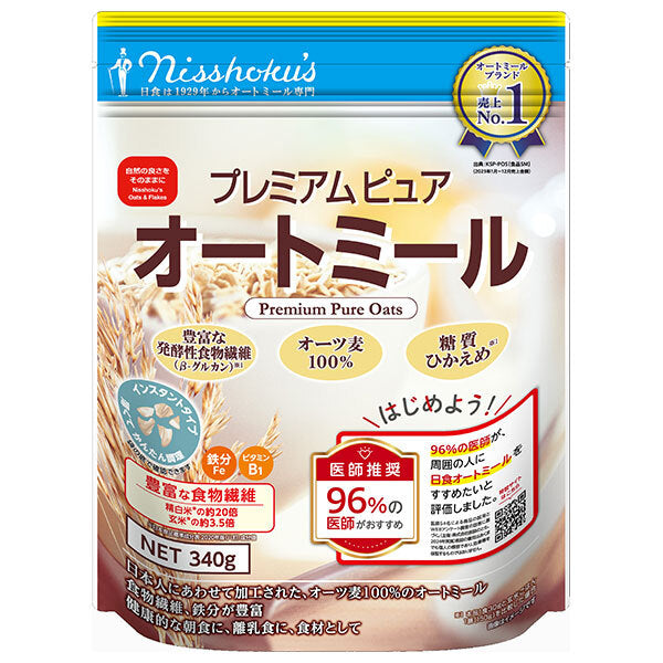 Nippon Food Manufacturing Solar Eclipse Premium Pure Oatmeal 340g x 4 bags [shipped in Japan]