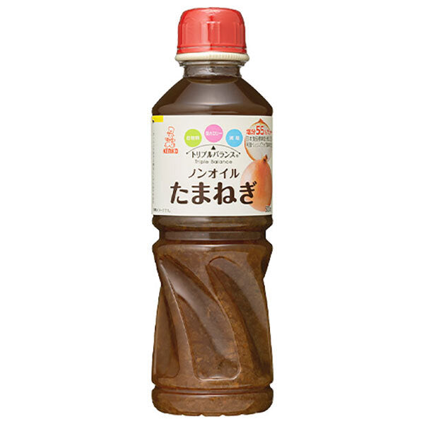 ケンコーマヨネーズ トリプルバランス ノンオイル たまねぎ 500ml×12本入【日本出荷】