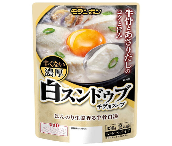 Moranbong White Sundubu Jjigae Soup Not Spicy Rich 330g x 10 bags [Shipped in Japan]