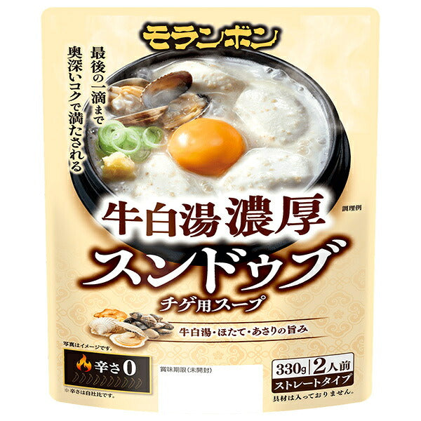 Moranbong Rich Beef Bone Broth Sundubu Jjigae Soup Base 330g x 10 Bags [Ships from Japan]