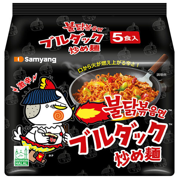 Sanyang Japan Buldak Stir-Fried Noodles (140gx5P) x 8 pieces [Shipped in Japan]