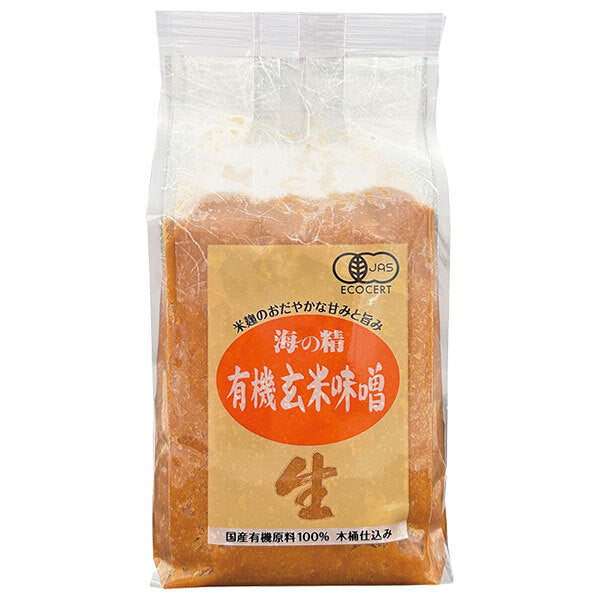 海の精 国産 有機 玄米味噌 1kg×1袋入【日本出荷】