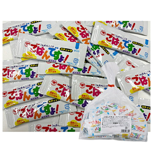 Momoko Gohan Desu Yo! Convenient Single-Serve Seaweed Paste 8g x 100 Sticks [Ships from Japan]