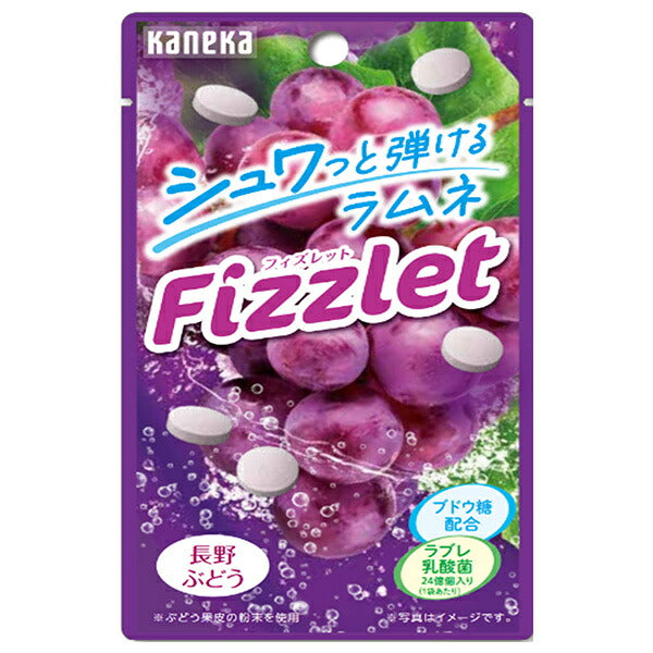 Kaneka Foods Fizzlet Nagano Grape Candy 16g x 10 Bags [Ships from Japan]