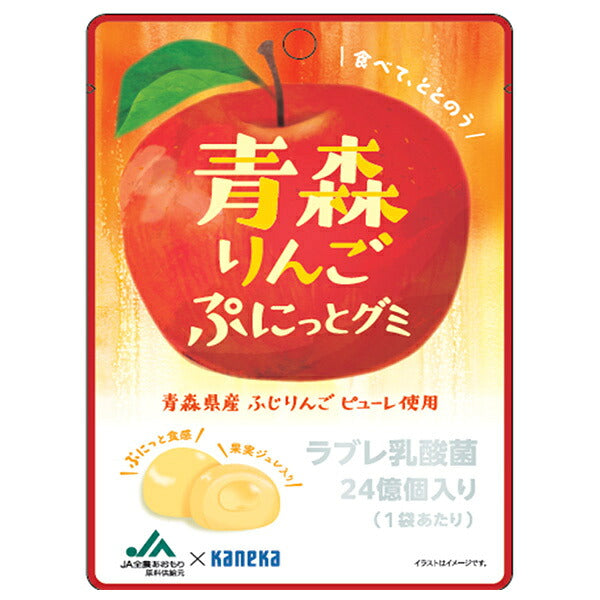 Kaneka Foods Aomori Apple Gummy Candy with Lovere Lactic Acid Bacteria, 40g x 10 bags [Ships from Japan] 