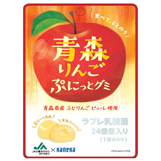 カネカ食品 青森りんご ぷにっとグミ ラブレ乳酸菌入り 40g×10袋入【日本出荷】