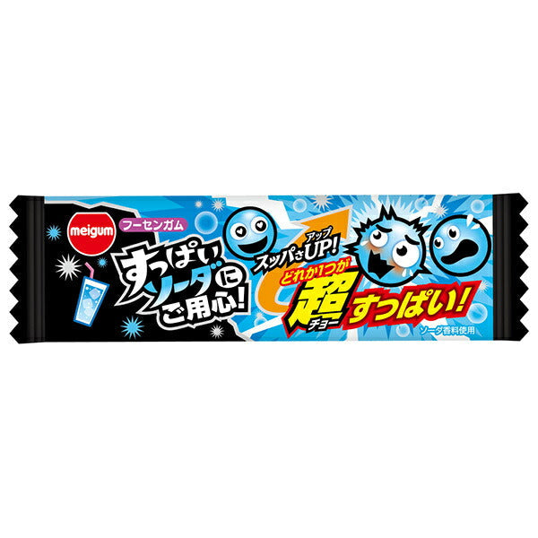 Meiji Chewing Gum Beware of Sour Soda 3 Pieces x 20 Bags [Ships from Japan]