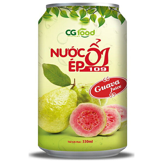 CGFOOD グァバ果汁入り飲料 330ml缶×24本入【日本出荷】