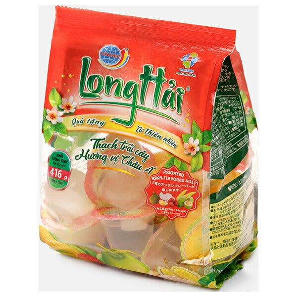 IMAI LHJ Mixed Fruit Jelly - 5 Asian Flavors, 416 g (26 g x 16) x 12 Bags [Ships from Japan]