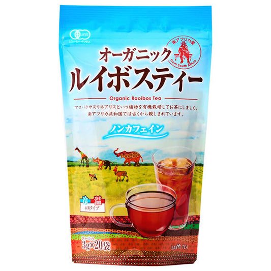 Sanyo Shoji Organic Rooibos Tea, 60g (3g x 20 Tea Bags) x 12 Packs [Ships from Japan]