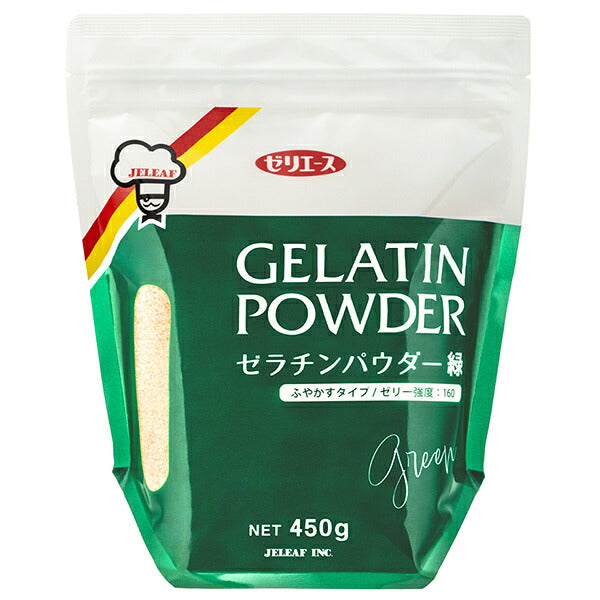 Jelife Green Gelatin Powder for Baking and Desserts, 450 g x 1 Bag [Ships from Japan]