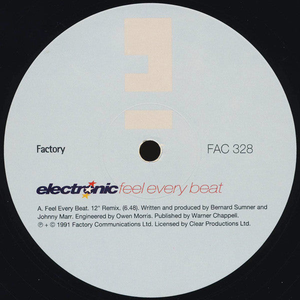 Electronic - Feel Every Beat (Vinyl, 12", 45 RPM, Single) Good Plus (G+) / Good Plus (G+)