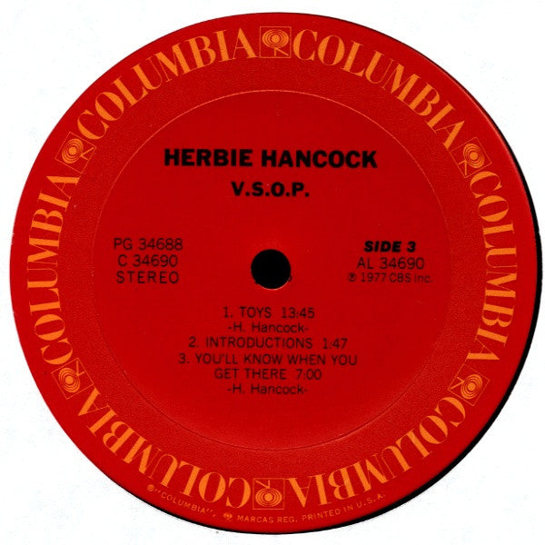Herbie Hancock - V.S.O.P. (2xVinyl, LP, Album, Stereo) Very Good (VG) / Very Good Plus (VG+)