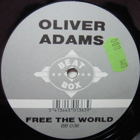 Oliver Adams - Free The World (Vinyl, 12", 45 RPM) Very Good (VG) / Very Good (VG)