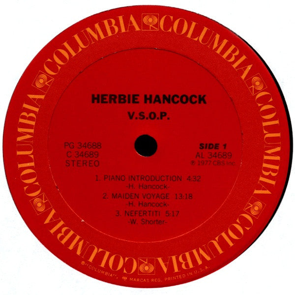Herbie Hancock - V.S.O.P. (2xVinyl, LP, Album, Stereo) Very Good (VG) / Very Good Plus (VG+)