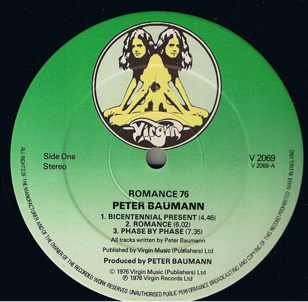 Peter Baumann - Romance 76 (Vinyl, LP, Album) Very Good Plus (VG+) / Very Good Plus (VG+)