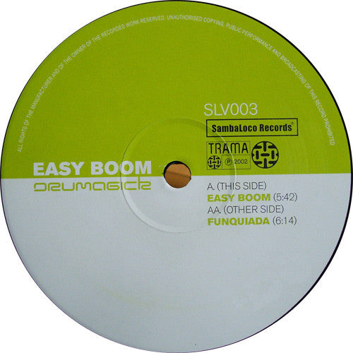Drumagick - Easy Boom / Funquiada (Vinyl, 12") Very Good Plus (VG+) / Very Good Plus (VG+)