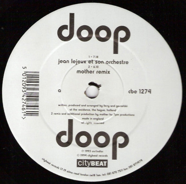 Doop - Doop (Vinyl, 12", 33 ⅓ RPM) Very Good (VG) / Very Good (VG)
