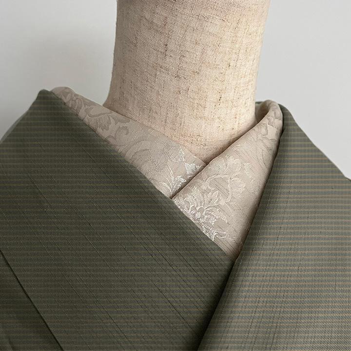 Damask patterned white oak half-collar, handmade half-collar, botanical, beige, ecru