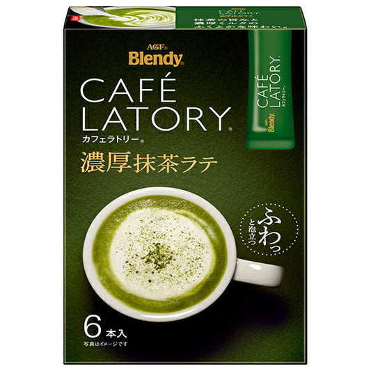 AGF Blendy Cafe Latory Stick Rich Matcha Latte (11.5g x 6 sticks) x 24 boxes [Ships from Japan] 