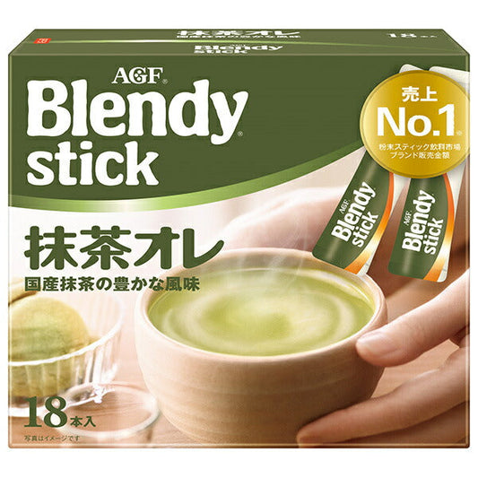 AGF ブレンディ スティック 抹茶オレ (9.7g×18本)×6箱入【日本出荷】