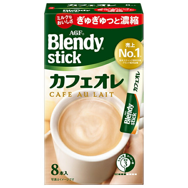 AGF Blendy Stick Cafe au lait (8.8g x 8 pieces) x 24 boxes [shipped in Japan]