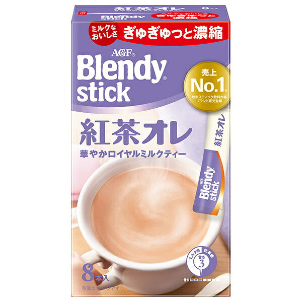 AGF Blendy Stick Tea au Lait (9.5g x 8 sticks) x 24 boxes [Ships from Japan]