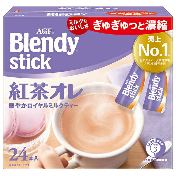 AGF Blendy Stick Tea Latte (9.5 g x 24 Sticks) x 6 Boxes [Ships from Japan]