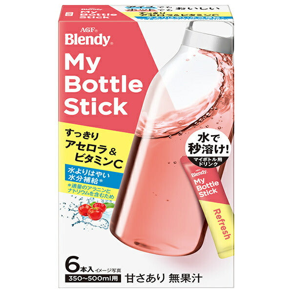 AGF Blendy My Bottle Stick Refreshing Acerola & Vitamin C (4.0g x 6 sticks) x 24 boxes [Ships from Japan] 