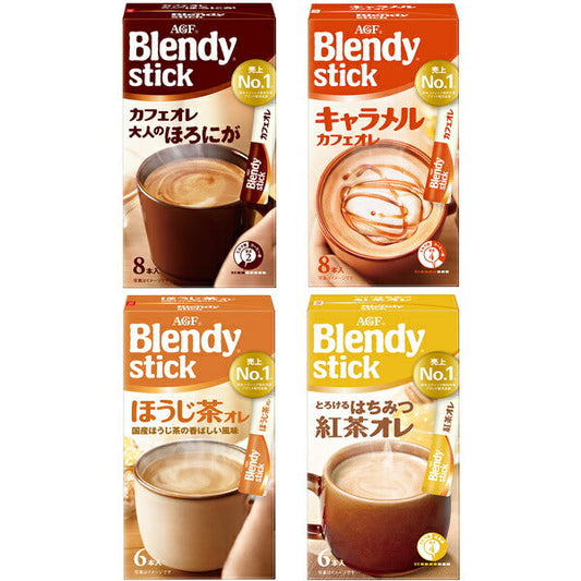 AGF Blendy Stick 4-Flavor Assortment Set B, 24 (4 flavors x 6) boxes [Ships from Japan] 