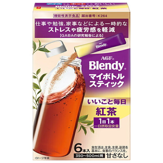 AGF Blendy My Bottle Stick Iikoto Everyday Black Tea (3.5g x 6 bottles) x 24 boxes [Shipped in Japan]