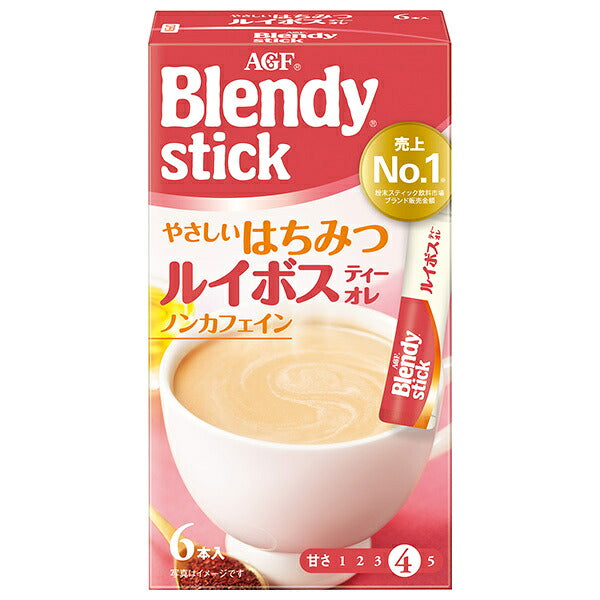 AGF Blendy Gentle Honey Rooibos Tea au Lait (8.1 g x 6 Sticks) x 24 Boxes [Ships from Japan]