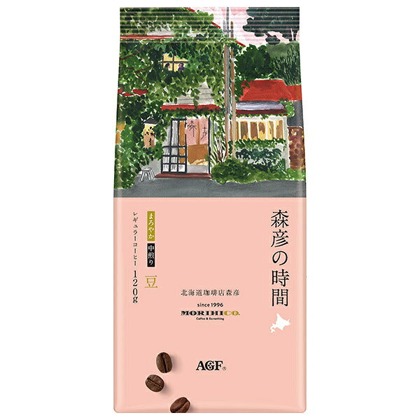 AGF MORIHICO Time Whole Bean Coffee - Mellow 120g x 12 Bags [Ships from Japan]