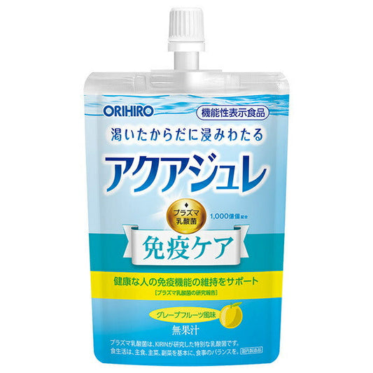 Orihiro Aqua Jelly Plasma Lactic Acid Bacteria Grapefruit Flavor 130g Pouch x 48 Pieces [Shipped in Japan]
