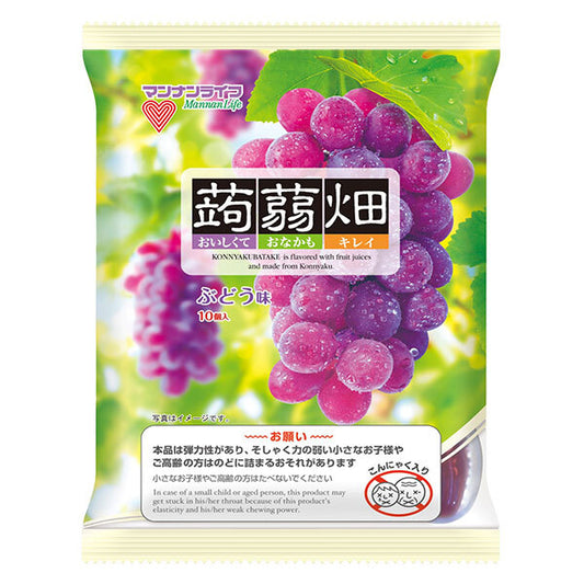 マンナンライフ 蒟蒻畑 ぶどう味 (25g×10個)×12袋入【日本出荷】