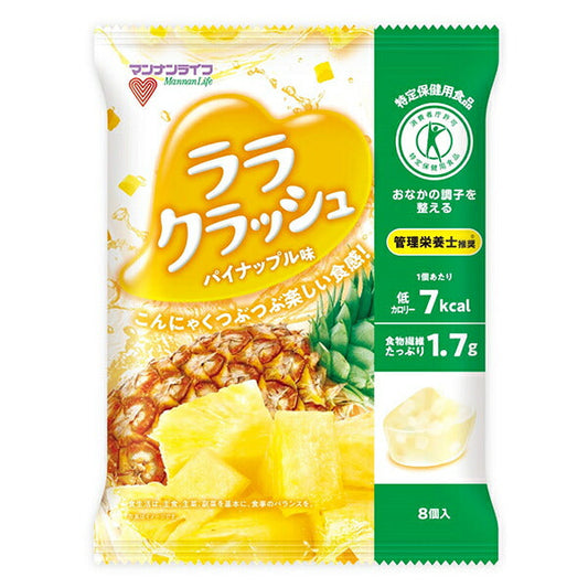 マンナンライフ 蒟蒻畑ララクラッシュ パイナップル味【特定保健用食品 特保】 (24g×8個)×12袋入【日本出荷】