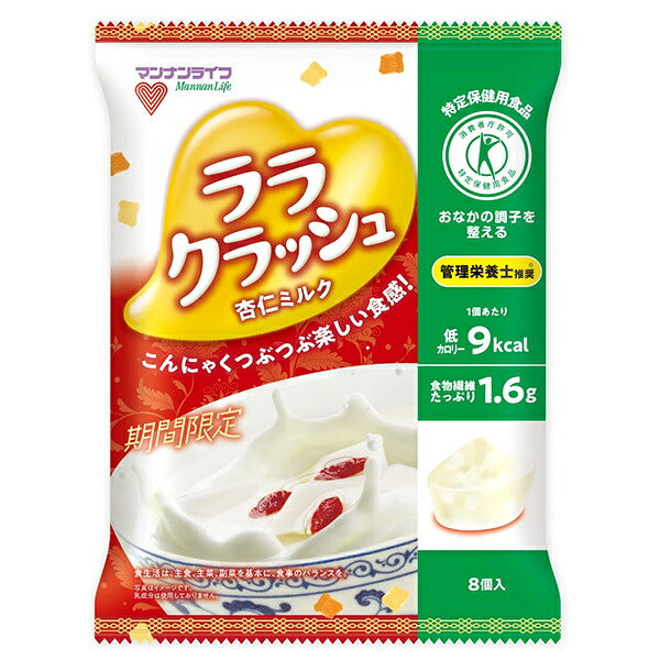 マンナンライフ 蒟蒻畑ララクラッシュ 杏仁ミルク (24g×8個)×12袋入【日本出荷】