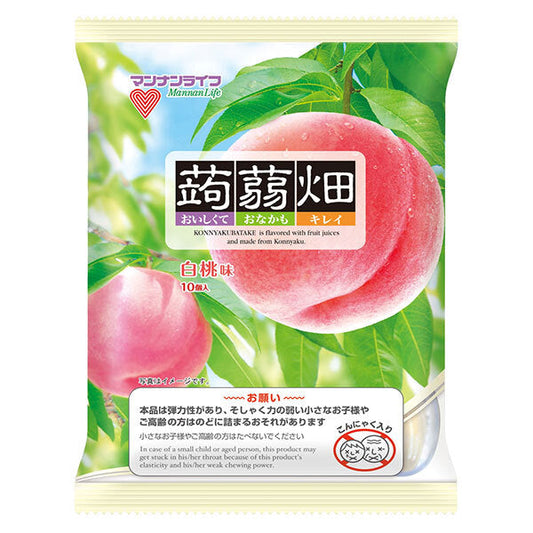 Mannan Life Konnyaku Batake White Peach Flavor (25g x 10 pieces) x 12 bags [Shipped in Japan]