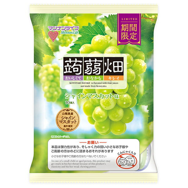Mannan Life Konnyaku Batake Shine Muscat Flavor (25g x 10 bags) x 12 bags [Ships from Japan] 