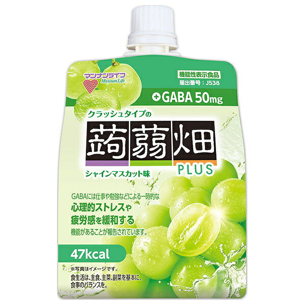 マンナンライフ クラッシュタイプの蒟蒻畑プラス シャインマスカット味 150gパウチ×30本入【日本出荷】