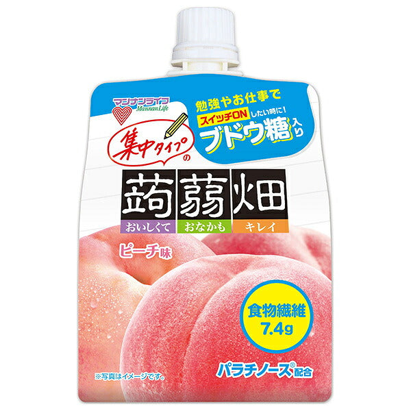 MannanLife Focus-Type Konjac Jelly, Peach Flavor, 150g Pouches x 30 [Ships from Japan]