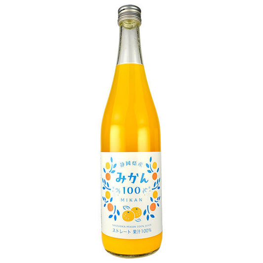 Kimura Drinks Mikan 100 (Straight) 720ml Bottle x 6 [Ships from Japan] 