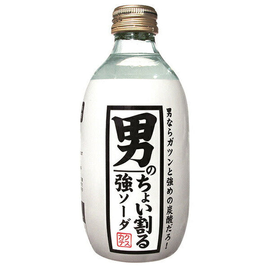 Kimura Beverage Cactus Men's Slightly Sprinkling Strong Soda 300ml bottle x 24 bottles [Shipped in Japan]